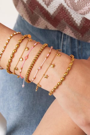 Farben und Perlen für Armbandschnüre Rosa Edelstahl h5 Bild2
